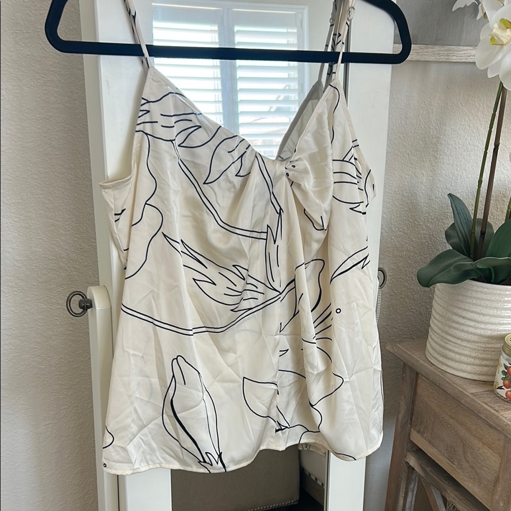 Elegant Cream Spaghetti Strap Top and midi skirt set